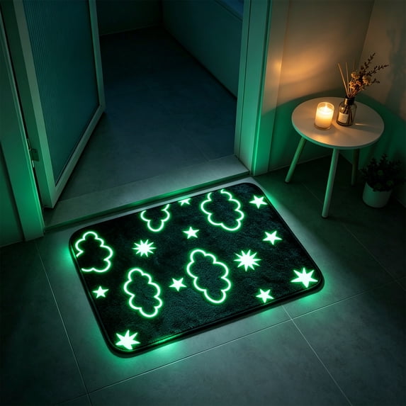 Zynviq Clouds Bathroom Rugs 23.6" X 15.7" Bath Rugs Polyester Absorbent Rectangular Washable Pink Small Rug for Toilet