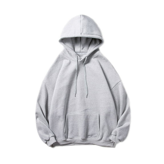 Zynviq Cotton Mens Hoodies Casual Long Sleeve Hooded Baggy Solid Sweatshirts Trendy Sweatshirts for Men L
