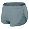 thumbnail image 1 of Zynviq Elastic Waist Mens Underwear Gray Ice Silk Athletic Split Sides Solid Boxer Briefs Men's Briefs,M, 1 of 5