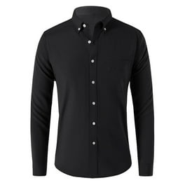 Mens black dress shirt walmart sale