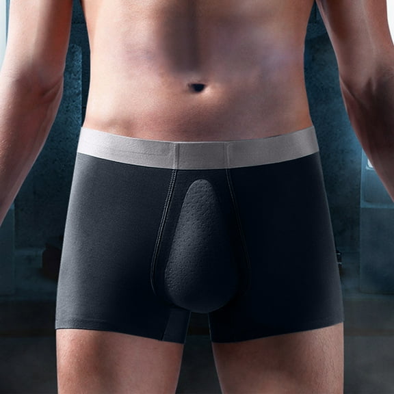 Zynviq Men Underwear Blue Breathable Seamless Ball Pouch Lighrweight Boxer Briefs Briefs for Man,XXL