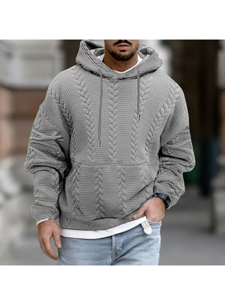 Mens Cable Knit Hoodie