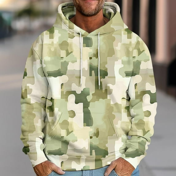 Zynviq Mens Hoodies Pullover Hooded Drawstring Long Sleeve Graphic Sweatshirts Mens Sweatshirt L