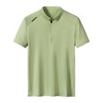 thumbnail image 1 of Zynviq Mens Shirts Performance Short Sleeve Moisture Wicking Solid Fitness 1/4 Zip Golf Shirts Tops for Men XXXXXL, 1 of 5