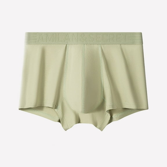 Zynviq Mens Underwear Breathable Cotton Seamless Green Striped Stretchy Boxer Briefs Underpants for Man,3XL