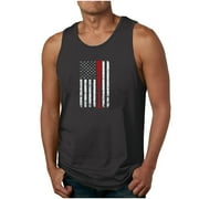 Zynviq Oversized Mens Work Shirts Sleeveless Independence Day Tank Tops Mens Tops Clearance under $5