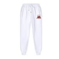 Zynviq Pants Men under 10 Jogger Elastic Waist White Drawstring