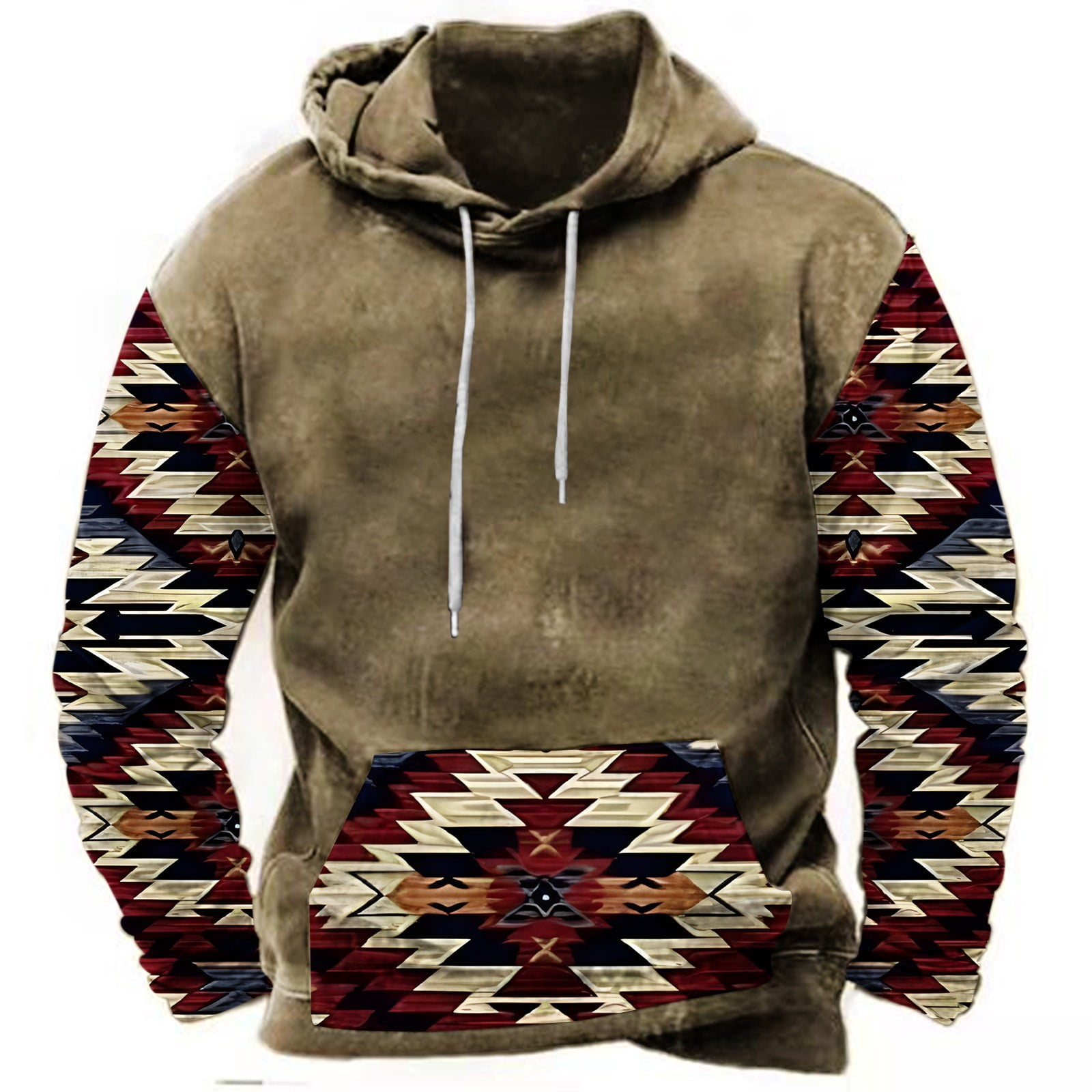 Zynviq Men's and Big Men's Hoodies Active Fit Ethnic Aztec