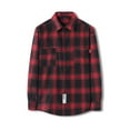 thumbnail image 1 of Zynviq Shirts for Men Flannel Long Sleeve Red Loose Pockets Plaid Lightweight Button Down Shirts Mens Tops L, 1 of 9
