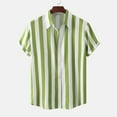 thumbnail image 1 of Zynviq Shirts for Men Short Sleeve Button Down Cotton Blend Striped Regular Fit Shirts Mens Tops M, 1 of 4