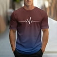 thumbnail image 1 of Zynviq Short Sleeve Mens Tee Shirt Athletic Gradient Crew Neck Graphic T Shirts Mens Tops 2025 XXXL, 1 of 4