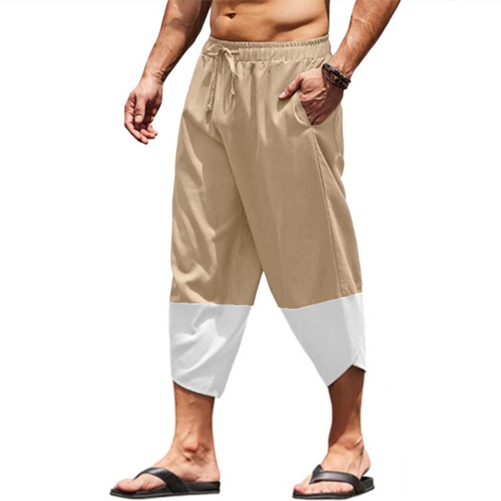 Zynviq Stretch Summer Pants Mens Clearance Cotton Cargo Pants Leggings ...