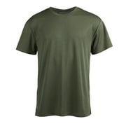 Zynviq Top for Men Army Green Short Sleeve Solid Quick-Dry Running T-Shirts Plus Size Shirts Men L