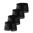 thumbnail image 1 of Zynviq Underwear Men Ice Silk Breathable Stretchy Black 4 Pack Solid Mesh Boxer Briefs Briefs for Men,XXL, 1 of 8