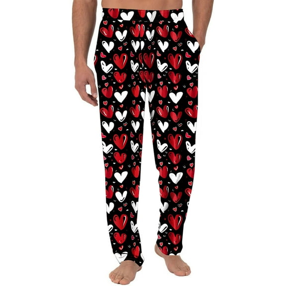 Zynviq Nightwear Pants for Men Elastic Waist Lounge Pajama Pants Mens Pants L