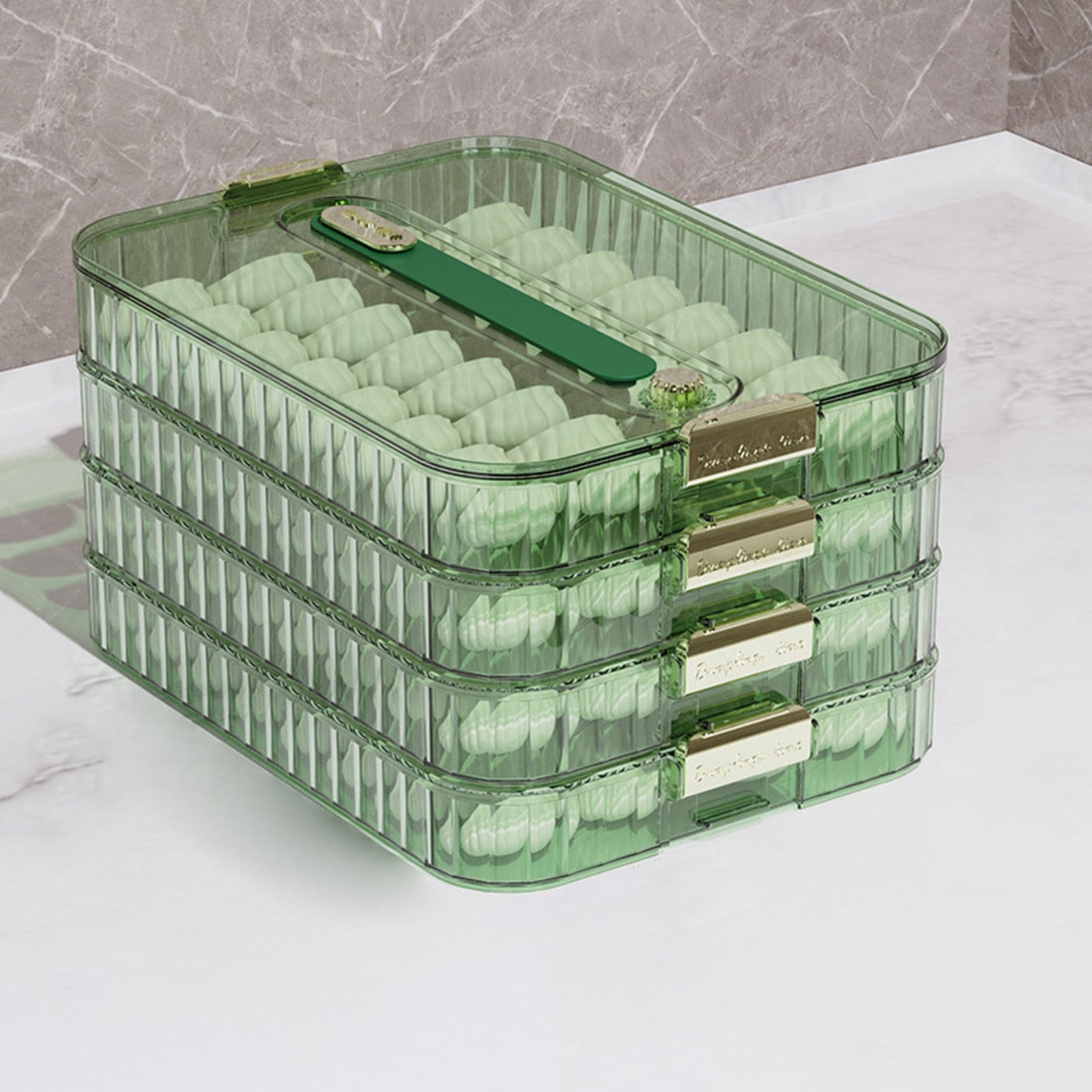 Zyooh Meat Container For Fridge 3 Layer / 4 Layer Lunch Meat Container