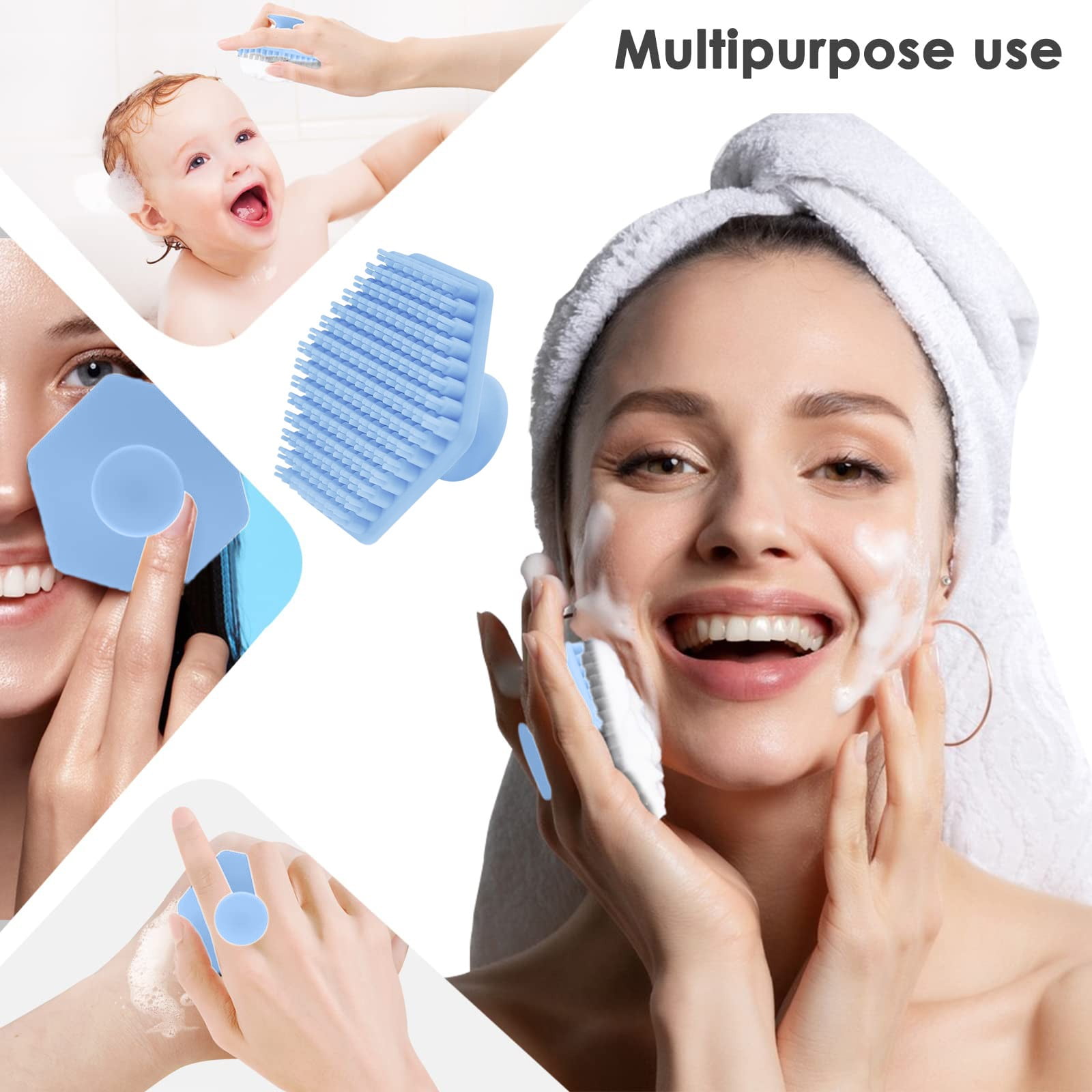 Zyooh Silicone Face Scrubber New Upgrade Gentle Rubber Face Scrubber