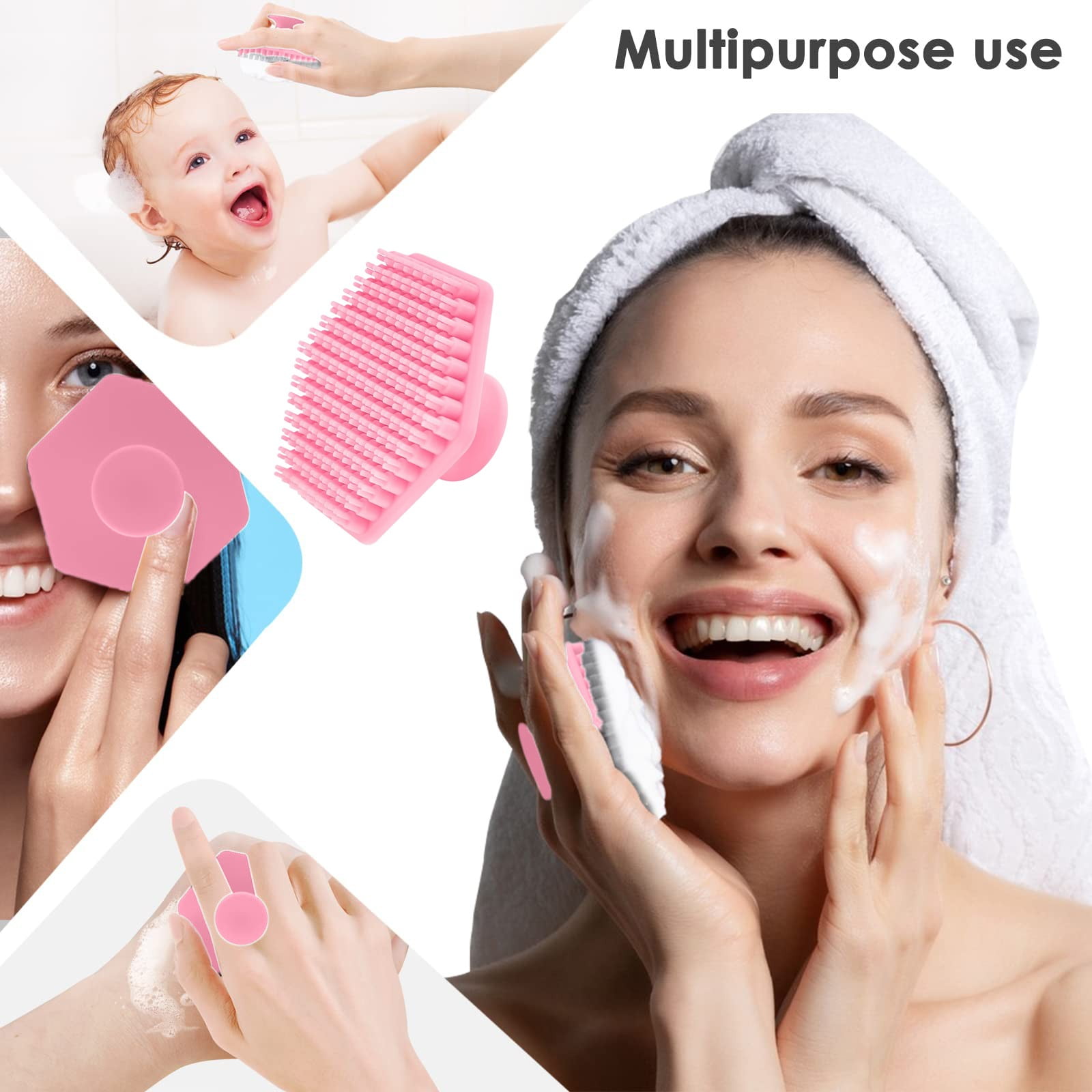 Zyooh Silicone Face Scrubber New Upgrade Gentle Rubber Face Scrubber