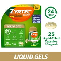 Zyrtec 24 Hour Allergy Relief Antihistamine Capsules, 25 count