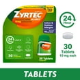 thumbnail image 1 of Zyrtec 24 Hour Allergy Relief Tablets with 10 mg Cetirizine HCl, 30 Ct, 1 of 12