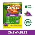 thumbnail interactive-video image 1 of Children's Zyrtec 24 Hr 10 mg Allergy Chews for Ages 6+, Grape, 48 Count, 1 of 11