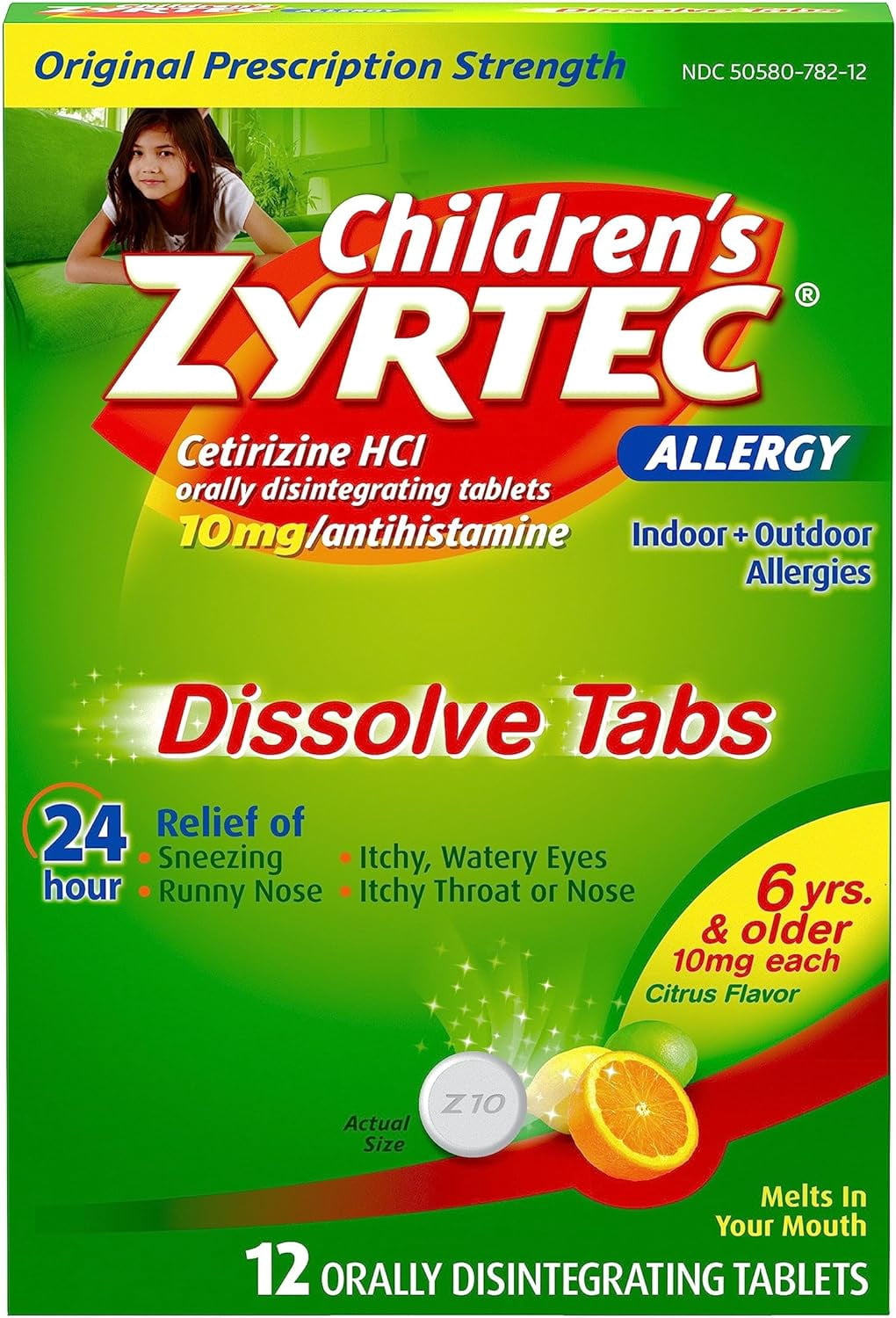 Zyrtec Children's 24 HR Dissolving Allergy Relief Tablets with