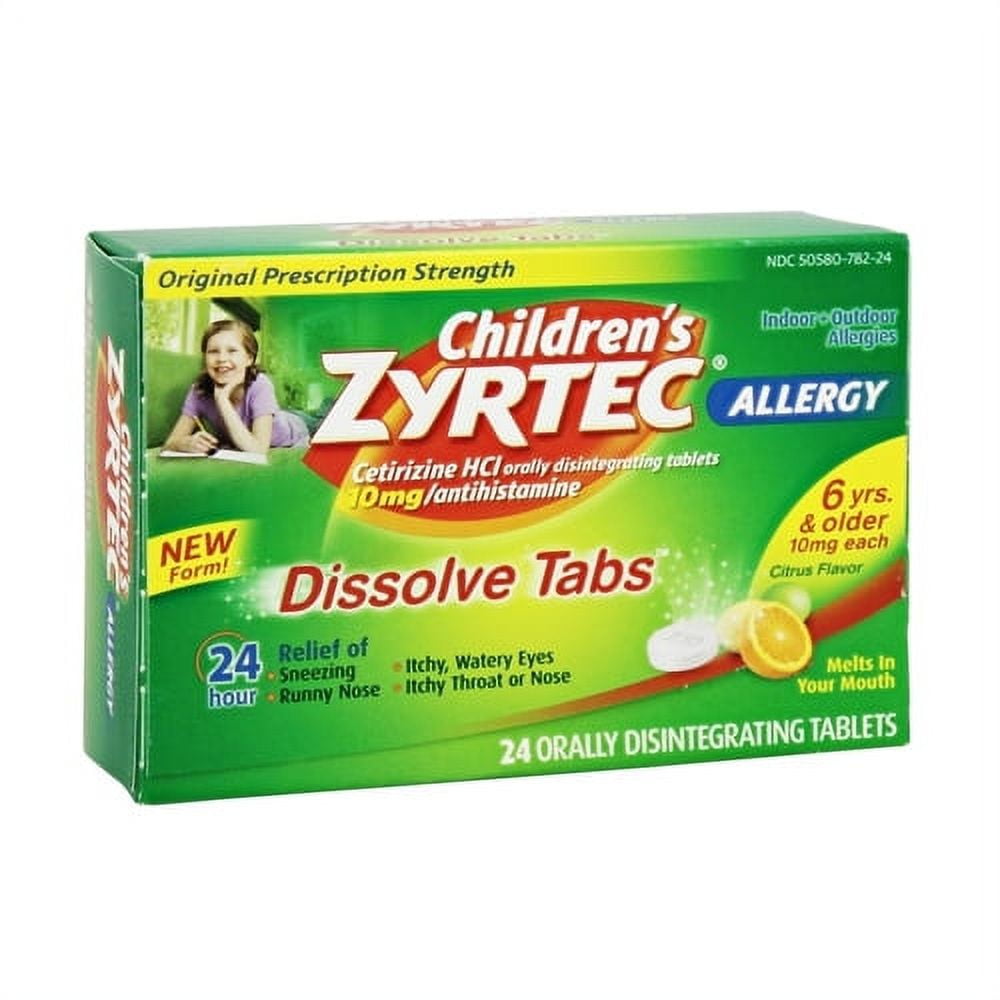 Zyrtec Childrens Indoor Plus Outdoor Allergy 24 Hour Antihistamine