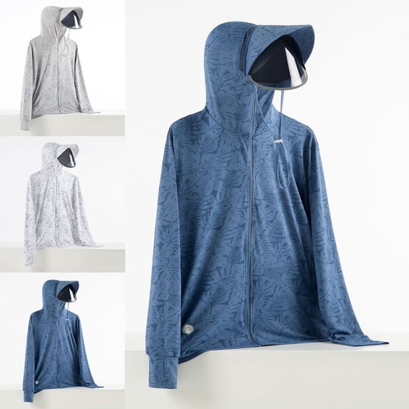 Zysthvn Athletic Lightweight Jacket Men Sun Protection Outdoor Fall Coats for Men Full Zip Solid Hooded with Pockets Hiking