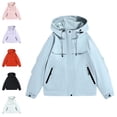 thumbnail image 1 of Zysthvn Athletic Mens Jacket Lightweight Outdoor Winter Rain Mens Sport Coat Full Zip Hooded with Pockets Hiking Solid, 1 of 8