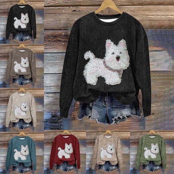 Zysthvn Casual Womens Fall Sweatshirts Loose Fit Winter Pullover Long Sleeve Sweatshirts for Women Comfy Crewneck Cute Graphic Tops