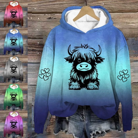 Zysthvn Fall Hoodie Women Casual Graphic Pullover Sweatshirts for Women Loose Fit Long Sleeve Tops