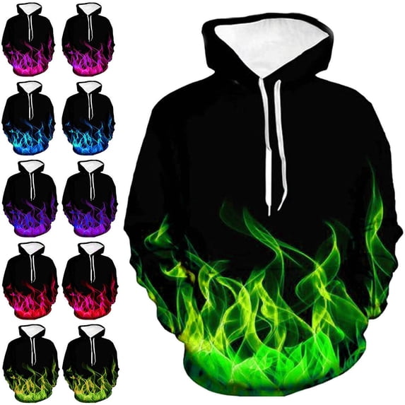 Zysthvn Gradient Hoodies for Men Long Sleeve Casual Winter Pullover Mens Sweatshirt Hoodie with Pockets Drawstring