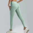 thumbnail image 1 of Zysthvn High Waist Women Leggings Yoga Workout Tummy Control Casual Trousers for Women Solid Slim Fit Lightweight Elastic Waist, 1 of 6