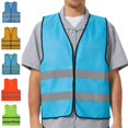 thumbnail image 1 of Zysthvn Light Jackets for Men Half Zip Workwear Winter Casual Vest Jackets for Men Color Block Safety reflective V-Neck Vests, Sky Blue Free Size, 1 of 6