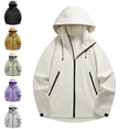 thumbnail image 1 of Zysthvn Lightweight Jackets for Men Winter Fall Outdoor Rain Athletic Sport Coats for Men with Pockets Solid Hiking Hooded Full Zip, 1 of 8