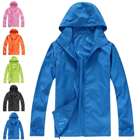 Zysthvn Lightweight Winter Jackets for Men Rain Outdoor Athletic Mens Coats Hiking Solid Full Zip Hooded