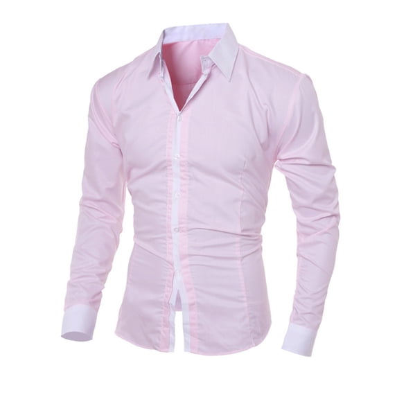 Zysthvn Long Sleeve Shirts for Men Dress Fall Casual Cotton Mens Tees Button Down Solid Comfy Collared Tops