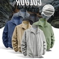 thumbnail image 1 of Zysthvn Outdoor Jackets for Men Zipper Fall Athletic Lightweight Mens Coats Hiking Solid with Pockets Sun Protection Quick Dry, 1 of 4
