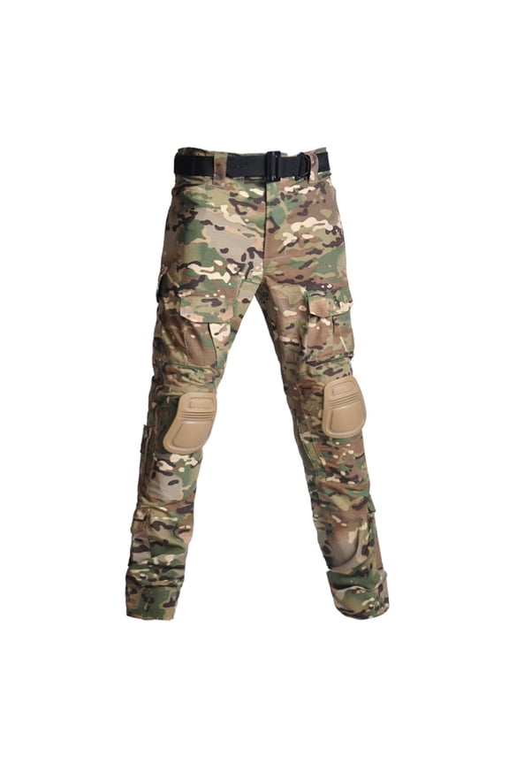 Outdoor Work Pants for Men Tactical Straight Leg Athletic Cargo Trousers for Men with Pockets Camo Full Length Pants