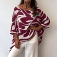 thumbnail image 1 of Zysthvn Summer Casual Womens Tops Plus Size Tunic 3/4 Sleeve Tshirts for Women Crew Neck Printed Lightweight Loose Fit, 1 of 7