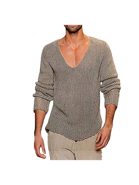 Vacation Mens Shirts Tall Long Sleeve Fall Beach Casual Man Tee Shirt Breathable Solid Lightweight V Neck Tops