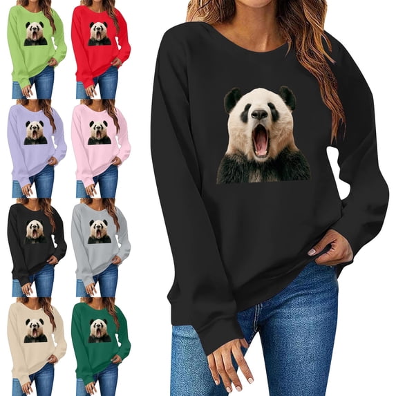 Zysthvn Winter Sweatshirts for Women Pullover Casual Lightweight Crewneck Womens Sweatshirts Loose Fit Cute Graphic Long Sleeve Tops
