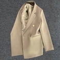 thumbnail image 1 of Zysthvn Womens Blazers Double Breasted Plus Size Casual Long Sleeve Coats for Women with Pockets Lapel Solid Button Tops, 1 of 5