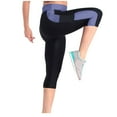 thumbnail image 1 of Zysthvn Workout Capris for Women Yoga Athletic Cropped Leggings with Pockets Pants for Women Color Block High Waisted Elastic Waist Gym, 1 of 7