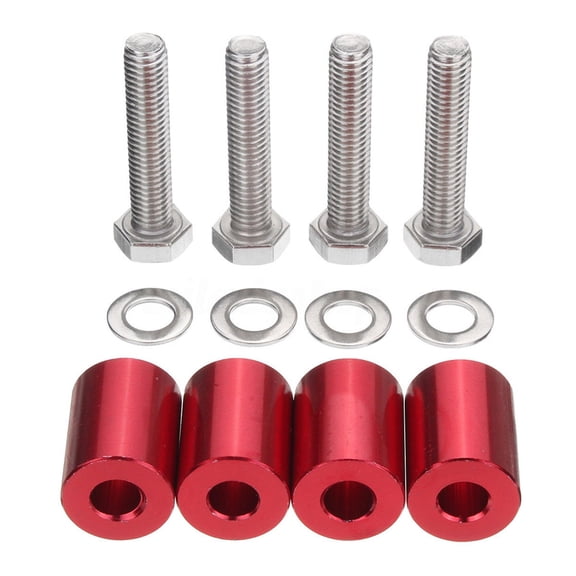 Zyutaosan 1" BILLET HOOD VENT SPACER SPACERS KITS RED FOR 8MM TURBO ENGINE ALL MOTOR SWAP