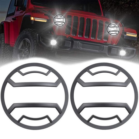Zyutaosan 1 Pair Headlight Guard Kit For Jeep Wrangler Jl 2018-2022