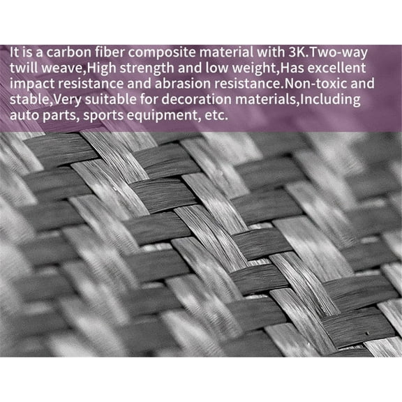 Zyutaosan 100% Real Carbon Fiber Fabric Cloth 12" 60" 3K 220Gsm 2X2 Twill Weave Honeycomb Hybrid Carbon Kevlar Fabric