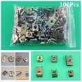 thumbnail image 1 of Zyutaosan 100Pcs Mixed Auto Car Body Door Panel Fastener Fixed Screw U Type Gasket Fender Metal Clips, 1 of 5