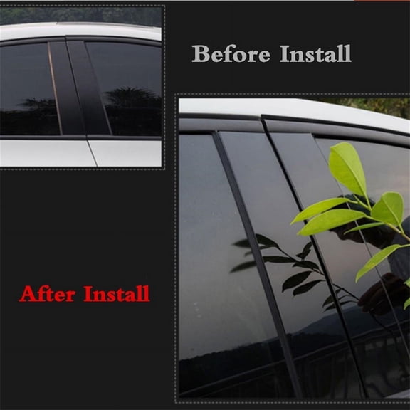 Zyutaosan 10Pcs Set Black Pillar Posts Door Trim Kit Fit For Dodge Grand Caravan 2008-2020