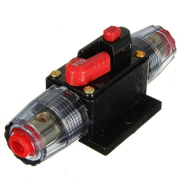 Zyutaosan 12V Dc Car Audio Inline Circuit Breaker Fuse For System Protection 60A 60 Amp